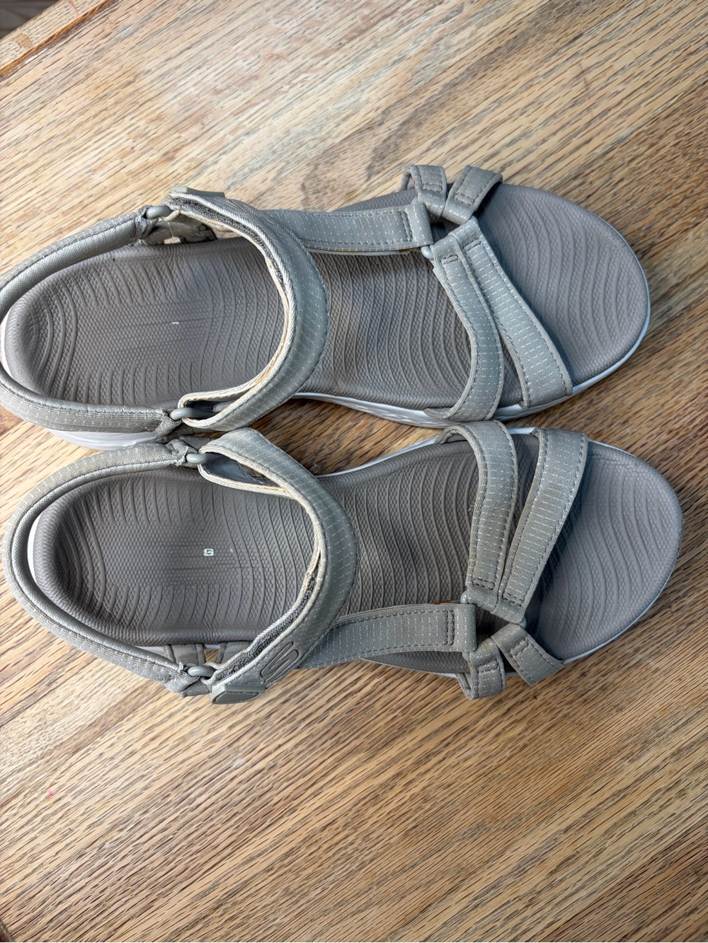Skechers Women's Taupe/Gray Strappy Sport Sandals - Picture 3 of 13